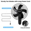 Fanspex 16" Wall Mounted Fan with Auto-oscillation, Timer, Adjust Wind