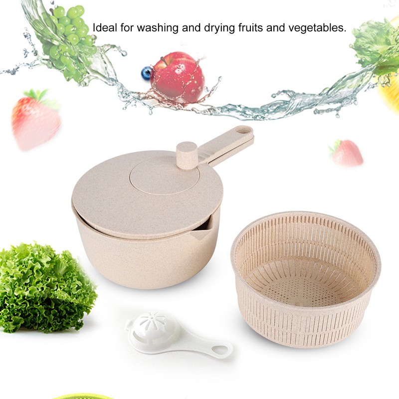 Salad Spinner Fruit Vegetable Dryer Strainer Sifter Manual Vegetables Rice