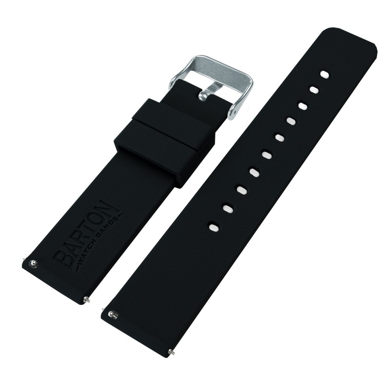 BARTON WATCH BANDS Soft Silicone Quick Release Watch Band Straps,