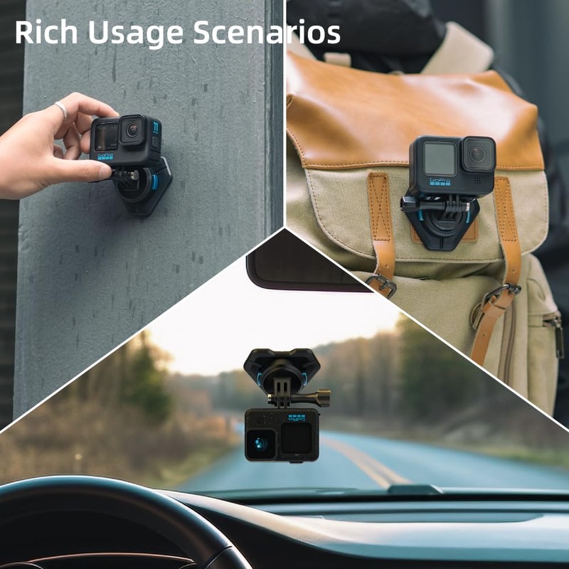 Rugvis Magnetic Chest Mount with Neck Strap, 360° POV Invisible