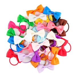 Thyonta Thyonta 40 Pcs Baby Girls Hair Bows 2-Inch Solid Color Elastic Headband Grosgrain Ribbon Elastic Hair Ropes Hair Accessories for Kids Toddlers Little Girls Parties and Outdoor Wear