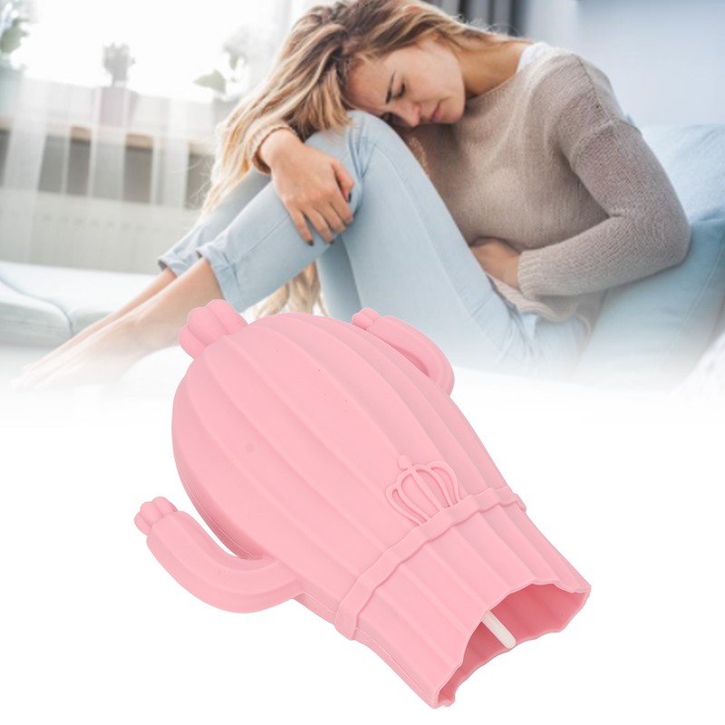 Hot Water Bottle Silicone Hot Cold Compress Pain Reduce Explosion