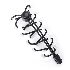 WOOYALIN Elastic Shoe Laces Heavy Duty No Tie Shoelaces for Kids and Adult with Strong Lock and Speed Shoestrings (Set of 1 Pair) black