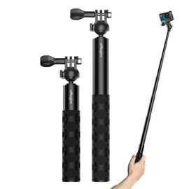 120cm Invisible Selfie Stick Carbon Fiber, Extended Super Long Pole Compatible with Insta360 X4 X3 ONE X2, ONE R, ONE X, ONE GO 3S 3 2 Action 360 Camera （Three-jaw 120CM）