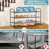 AOODA Long 3 Tier Metal Shoe Rack for Closet Wide