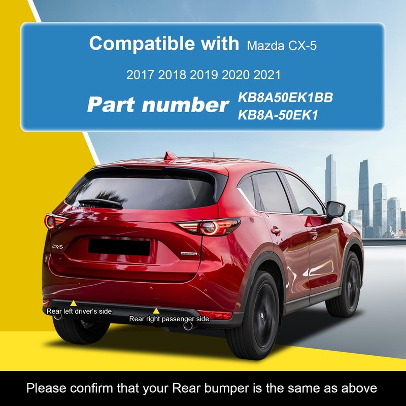 Goholy Car Rear Bumper Tow Hook Cover Fit for Mazda