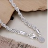 Adjustable Sterling Silver Rope Chain Style Bracelet - Gift For