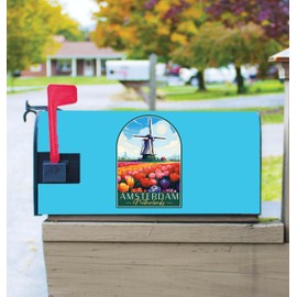 Amsterdam Netherlands Design B Souvenir Magnetic Mailbox Cover