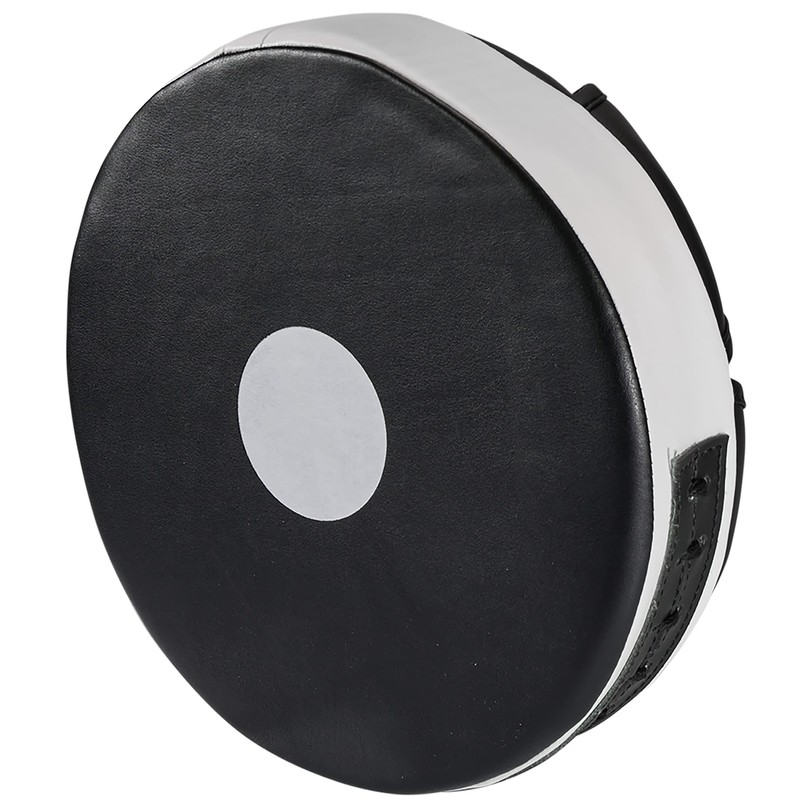 BAY Leather-PU Round Plate Pads Black/White Hand Pads Pack of