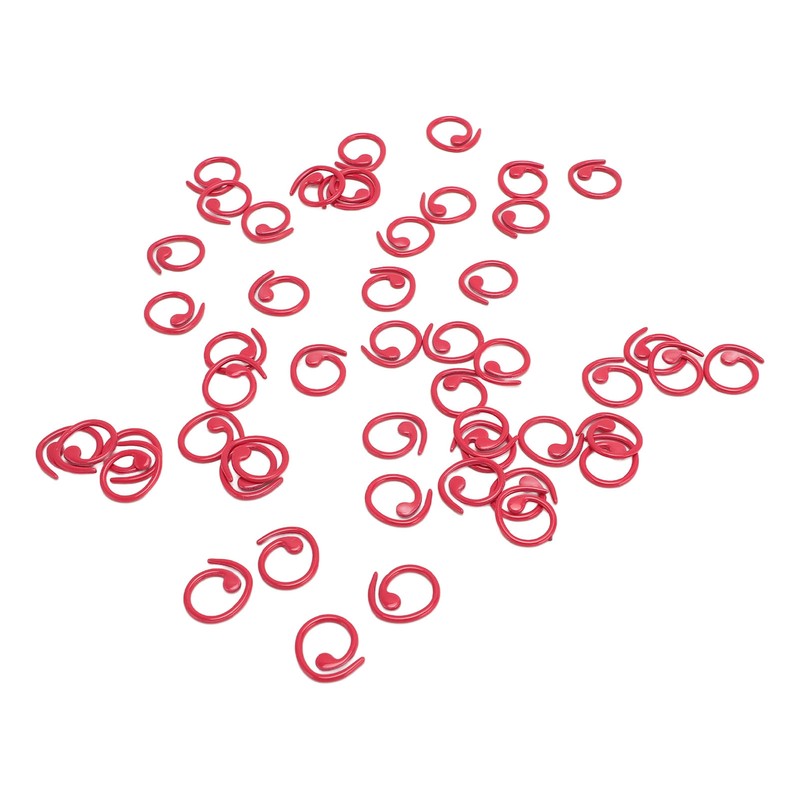 50PCS Metal Stitch Markers Spiral Markers Multifunctional Crochet Locking Hooks