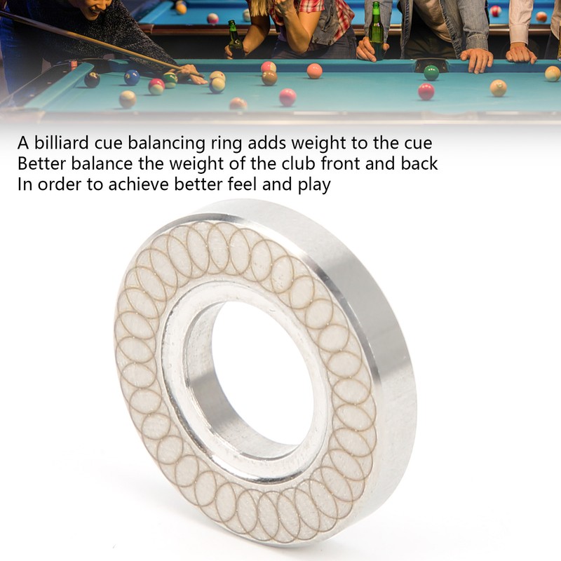 Billiard Pool Stick Tool Stainless Steel Cue Balance Ring for