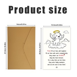 Gosknor Sympathy Card for Dogs, Sympathy Card for Losing a Dog, Cute Sympathy Card for Dogs, Memorial Cards for Losing a Pet, Sympathy Gifts for Dog Lovers