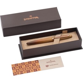 Sheaffer VFM 9428 Coffee Edition Matt Brown Fountain Pen with Regal Brown PVD Signature Trims and White Dot of excellence - Fine Point