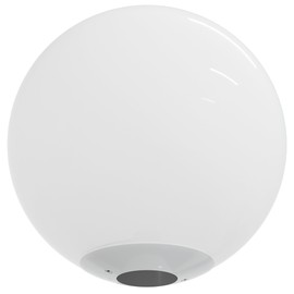 KastLite 12" Outdoor Light Post Globe Combo, Fits 3" Posts - White Acrylic Lamp Cover, White Fitter Wing Clips, 5000K LED Bulb - Modern Driveway Yard Lamppost Lighting Fixture, Outdoor Pole Lights