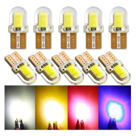 10 Pz Led T10 2 Smd Led Cob Automotriz Tipo Pellizco                                                                                                  