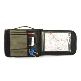 Snugpak Grab A5 WGTE - Weather-Resistant Heavy Duty Polyester Travel Document Organiser with Zippered Compartments, Stationery Pockets - Portable Document Organiser with Detachable Strap - Olive