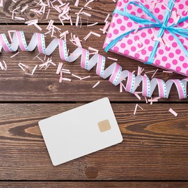 Uonlytech Chip Blank Cards, 8pcs Blank Smart Intelligent Card Contacts Smart Card Contacts Chip PVC Card for Hotel Key Card Access Control System