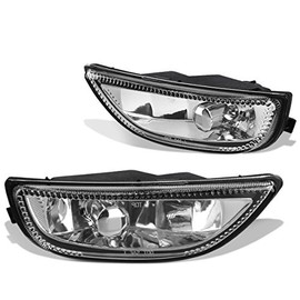DNA Motoring Luz Antiniebla del Parachoques Delantero del Conductor y Pasajero, Cromado, FL-ZTL-206-CH [compatible con Toyota Corolla 01-02]