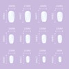 Aosedolr 24Pcs Pink and White Gradient Press On Nails-On Acrylic