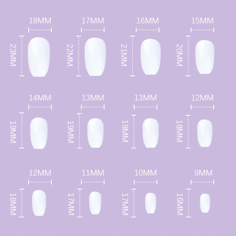 Aosedolr 24Pcs Pink and White Gradient Press On Nails-On Acrylic
