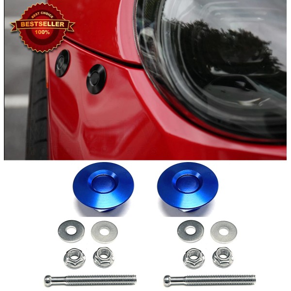 SDeelCase 2 x Blue Push Button Quick Release Fender Latch