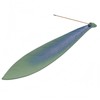 Ceramic Retro Leaf Incense Holder - Frosted Green Aromatherapy Stick