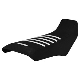 Honda TRX 125 FOURTRAX 125 Seat cover 1985 - 1986 ALL BLACK / WHITE ribs #274