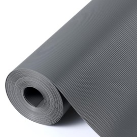 Shelf Liners for Kitchen Cabinets Drawer Liner Non Adhesive Cupboard Mat EVA Material Waterproof Refrigerator Mats Washable Fridge Liner for Cupboard and Desks Liner Gray 11.8 x 59 Inches