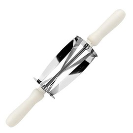 O'Creme Revolving Croissant Cutter with Stainless Steel Blades and Plastic Handles, Roller for Cutting out Triangles 4-1/3 Inch x 6 Inch for Crescent Pastry or Crescent Bread or Franks and Blankets