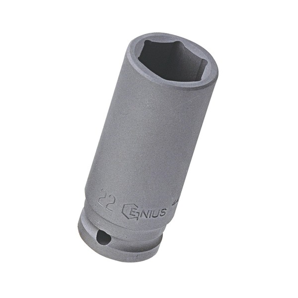 Genius Tools 447817 1/2" Dr. 17mm Cr-Mo Deep Impact Socket