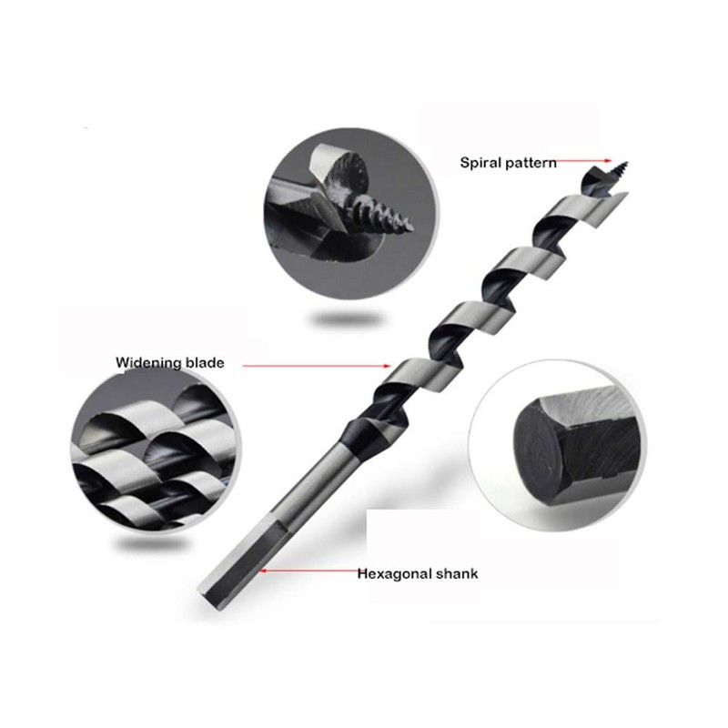 18 * 230mm Hexagonal Auger Bit Wood Drill Bit Carbon
