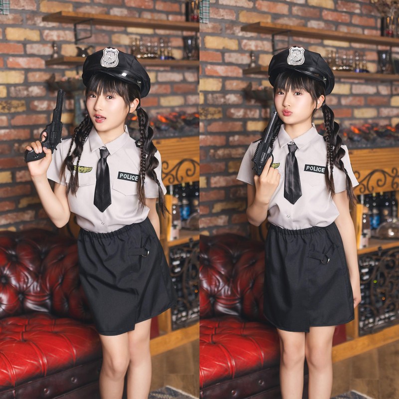 Clear Stone Coscheu! Greyish Police Kids Junior Girls 150cm Gray