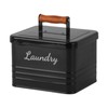 Qianly Laundry Pods Organizer with Wood Handle for Countertop Use,