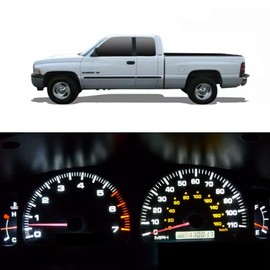 WLJH White Instrument Cluster Led Lights Panel Gauge Dash Speedometer Tachometer Bulb Full Light Kit for for Dodge Ram 1500 2500 3500 1994-2001, Pack of 20