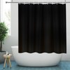 YISURE Shower Curtain 150 x 150 cm, Black Textile Polyester,