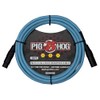 Pig Hog PHMH10DB Hex Series Mic Cable, Daphne Blue 10ft