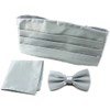 NECOTIA 3-Piece Necktie Set (Cummerbund, Bow Tie, Pocket Square), Suitable
