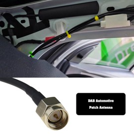 SING F LTD DAB Aerial SMA Adapter DAB Car Radio Antenna Patch Aerial Glass Mount Windshield Antenna with SMA Connector 5M 170MHz~240MHz
