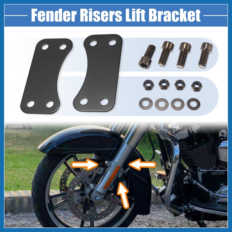 A ABSOPRO Motorcycle 21" Front Wheel mudguard Risers Lift Bracket