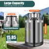Milk Can, 60 Liter Milk Jug - Durable Stainless Steel,