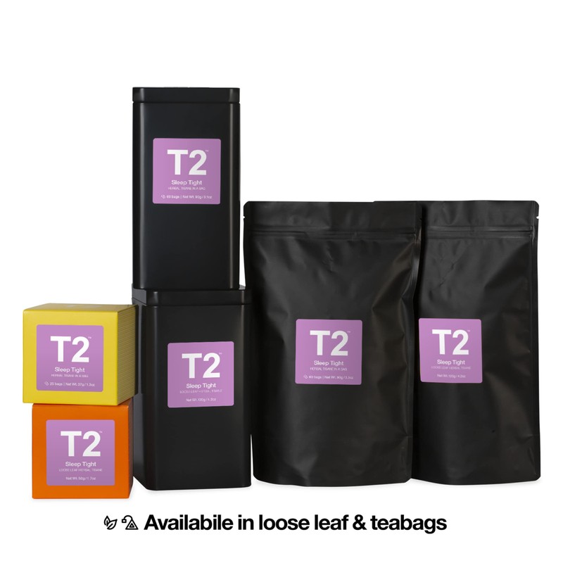 T2 Tea Sleep Tight Loose Leaf Herbal Tea in Resealable