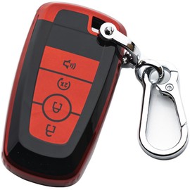 WTSHOPME Key Fob Cover Compatible with Ford Edge Bronco Explorer Expedition Ranger Escape Maverick F150 F250 F350 Smart Key