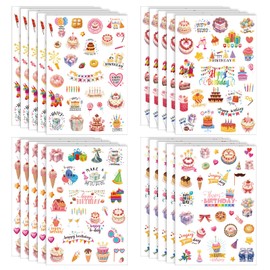 20 Sheets Happy Birthday Stickers, Diverse Styles Cute Stickers Self Adhesive Birthday Stickers Decals for Kids Classroom Envelope Gift Cards Adults DIY Craft Decoration Party Favors Supplies