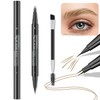 Curved Eyebrow Pen - Eyebrow Pencil, Brow Pencil 2-in-1 Dual-Ended