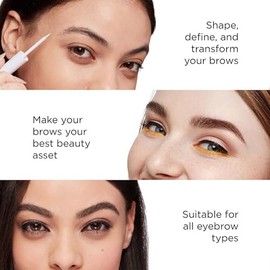 Arches And Halos Polvo y lápiz para definir cejas 2 en 1 - Le da forma y rellena las cejas para un estilo natural - Fórmula en polvo de textura suave - Doble punta con brocha - Castaño - 0.48 G