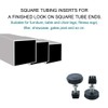 sourcingmap Adjustable Leveling Feet 20 x 20mm Square Inserts Furniture