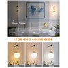 MSTETO Globe Wireless Wall Sconces Set of Two, Battery Operated