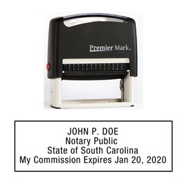 South Carolina Notary Self-Inking Rubber Stamp - Meets State Specifications
