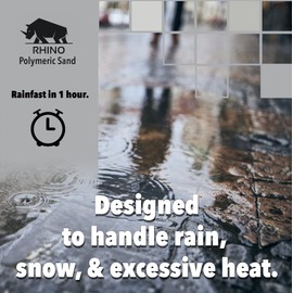 Rhino Power Bond Plus Polymeric Sand for Paver and Stone Joints up to a Maximum of 2 inches (20 Pound, Slate Gray)