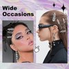 Silver Punk Snap Clips and Star Barrettes, Y2K Harajuku Hair